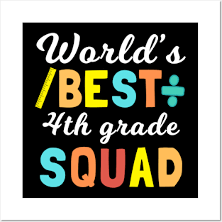 World's best 4th grade squad, fourth grade team Posters and Art